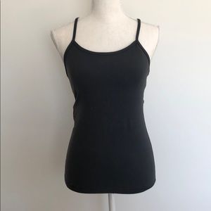 Lululemon dark gray tank with bra insert